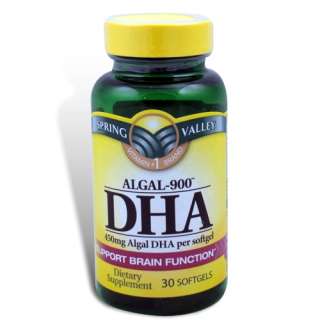 DHA 900 mg, ALGAL 900, 30 Softgels   Spring Valley  