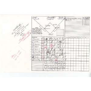Suzyn Waldman Handwritten/Signed Scorecard Yankees at Athletics 6 11 