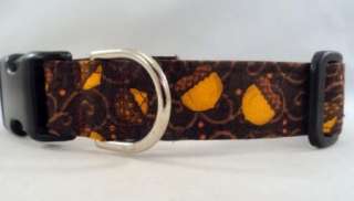 Awesome Fall Acorns Nuts Brown Dog Collar  