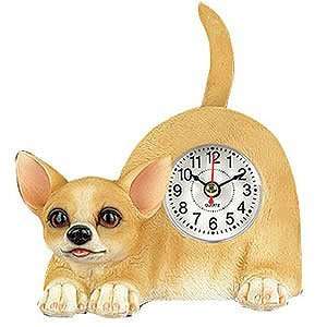 Wagging Tail Dog Chihuahua Breed Pet Desk Clock