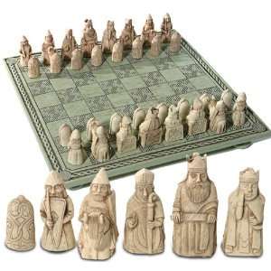  Isle of Lewis Celtic Chess Set (board & pieces) 