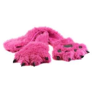  Furry Bear Paw Scarf and Glove Combo Fushia: Everything 