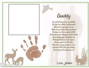 DADDY Take My Hand Poem Print Child Handprints Photo Christmas Fathers 