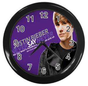 New Justin Bieber Never Say Wall Clock Watch Decor Gift  