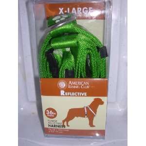  American Kennel Club Ex Large Reflective Dog Harness Green 