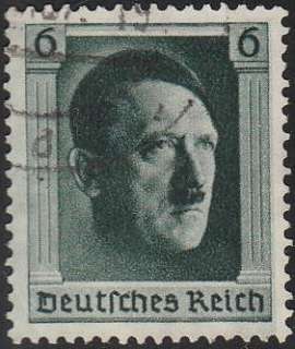   Mi 646 Sc B102a 1937 Nazi 3rd Reich Adolf Hitler Birthday Used  