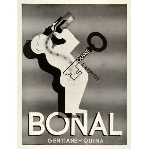  1933 Ad Bonal French Wine Alcohol Drink Appetite Artist A 