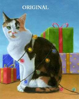 Christmas Cat Wrap Cross Stitch Pattern Cats TBB  