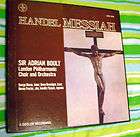 LP Vox Box/Handel Messiah/Sir Adrian Boult London Phi