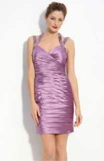 NWT Adrianna Papell Pleated Shimmer Satin Sheath Cocktail Dress 8 $198 