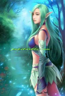 wonderful paintingthe elven maiden standing at forest  