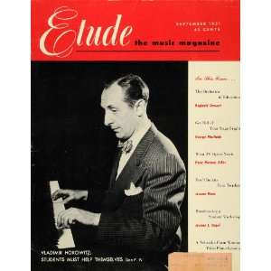 1951 Cover The Etude Music Vladimir Horowitz Pianist   Original Cover