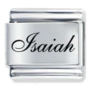   : Edwardian Script Font Name Isaiah Italian Charms: Pugster: Jewelry