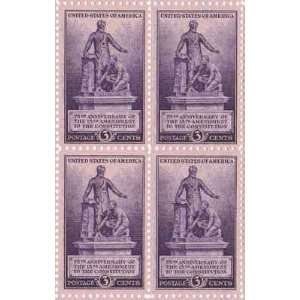 75th Anniversary of the 13th Amendment Set of 4 x 3 Cent Postage Stamp 