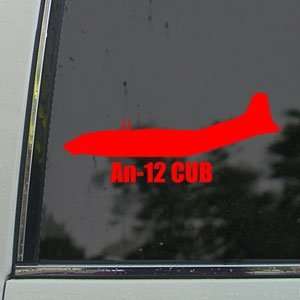  An 12 CUB Red Decal Military Soldier Truck Window Red 