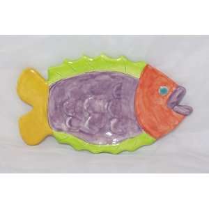   Decorative Ceramic Fish Tray by Viv Chargualaf: Kitchen & Dining