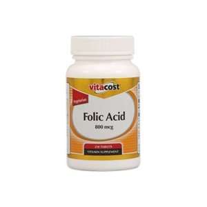  Vitacost Folic Acid    800 mcg   250 Tablets Health 
