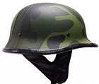 Flat German Army Camo Motorcycle Cruiser Half Helmet ~L