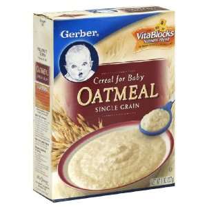 Gerber Dry Cereals Cereal For Baby Oatmeal Single Grain   12 Pack 