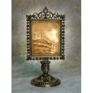  Light House Lithophane Victorian Stand Antique Brass