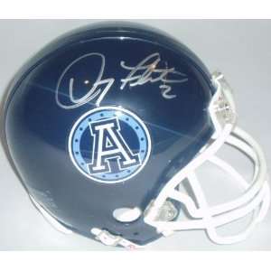 Signed Doug Flutie Mini Helmet   Toronto Argonauts Riddell 