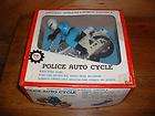 1960s vintage Bandai POLICE AUTO CYCLE b/o r/c plastic 11 MIB