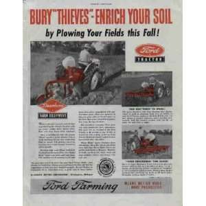    ENRICH YOUR SOIL by Plowing Your Fields this Fall Dearborn Farm 