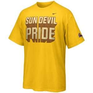 Nike Arizona State Sun Devils Gold School Pride T shirt  