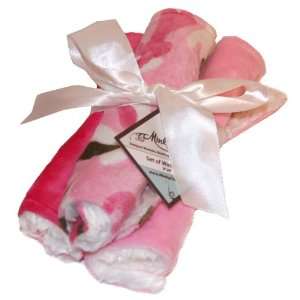  Minky Pink Camo Wash Cloth Set: Baby