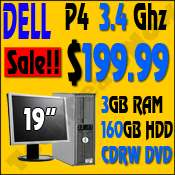 DELL OPTIPLEX P4 3.0 GHZ TOWER DESKTOP COMPUTER PC 2GB RAM, 80GB HDD 
