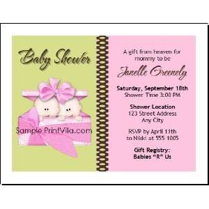  Pink Gift from Heaven Baby Shower Invitation Everything 