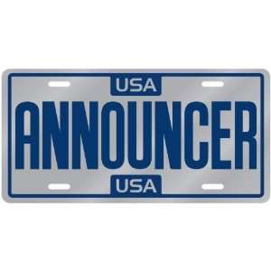  New  Usa Announcer  License Plate Occupations