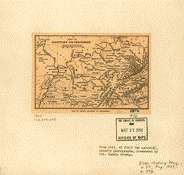 An outline geological map of Tennessee, including portions 