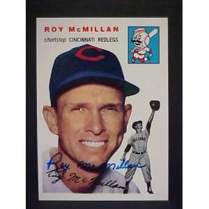 Roy McMillan (D) Cincinnati Reds #120 1954 Topps Archives Autographed 
