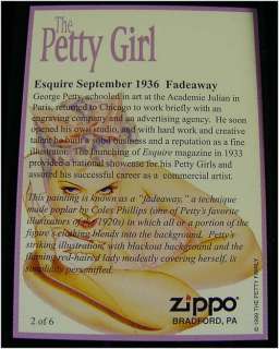 ZIPPO PETTY GIRL SERIES II FADEAWAY 2000 LIMITED EDI.  