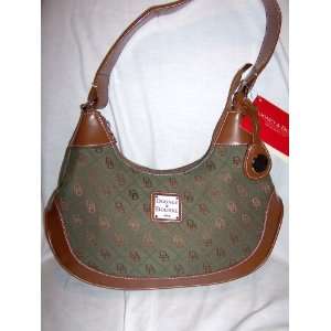  Dooney and Bourke Signature Purse Hobo Green Everything 