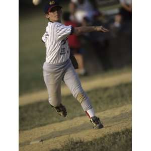 Young Boy Pitching During a Little League Baseball Games Photographic 