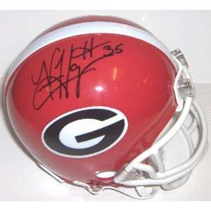 Verron Haynes Georgia Bulldogs Autographed Riddell Mini Helmet  