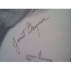  Gaynor, Janet Portrait Print Signed Autograph 1962 