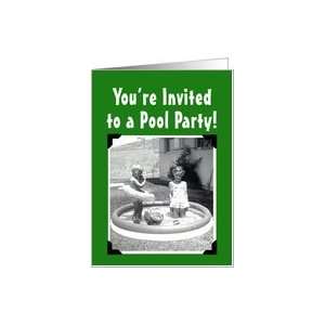 Pool Party Invite Card Card
