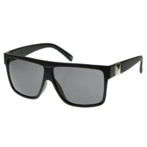  Inspired Flat Top Square Plastic Aviator Sunglasses w/ Detailed Arms 