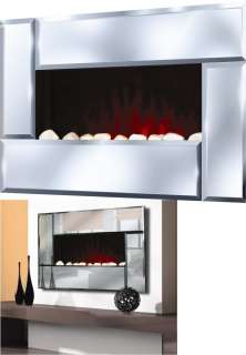 Northwest EmberGlow, Beveled Mirror Panel, Electric Fireplace Heater w 