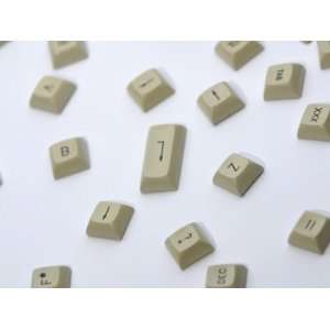  Many Scattered Keyboard Keys with Black Letters and 