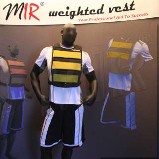 MIR Pro F.A.I. Weight Weighted Vest Can Hold Up to 75lbs+ Yellow 