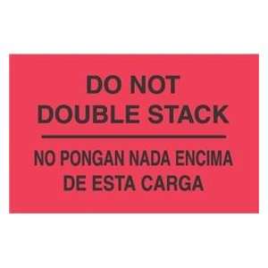  3 x 5 Do Not Double Stack Bilingual Labels (500 per Roll 