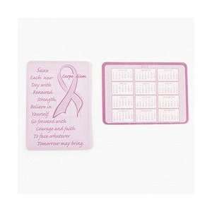   Wallet/Pocket 2012 CALENDAR Cards/BREAST CANCER AWARENESS/Fund Raising