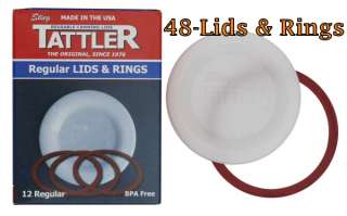 Tattler REUSABLE CANNING RINGS For Regular Mouth Lids NEW Box of 12 