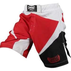   Combat Sports Geo Flex Fight Shorts (Red/White/Black): Sports