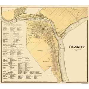  TOWNSHIP PENNSYLVANIA (PA) BY FERD MAVER & CO. 1865 MAP: Home