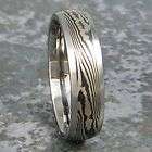 Mokume Gane Titanium Wedding Band Gold Ring Custom Made to ANY Sizing 